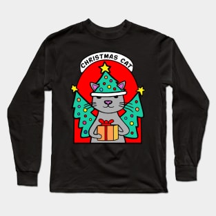 Christmas Cat Long Sleeve T-Shirt